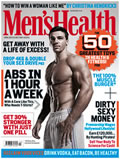 Men's Health magazine with Gloeb Gripz feature